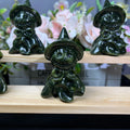 Kindfull Cheap Hot Selling Natural Xiuyan Jade Hallowmas Crystal Carvings Ghost Hat for Gift