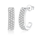 2023 Trend Jewelry C Design Shine Moissanite Diamond Hoop 18K Gold Jewelry Manufacturer Diamond Earrings 925 Sterling Silver