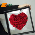 Immortal Infinity Stabilized Preserved Rose in Acrylic Heart Box Eternal Flowers Box Valentine's Mother's Day Gift