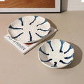 Modern Simple Style Home Decor Ceramic Fruit Plater Table Living Room Party Decoration Items Blue Line Fruit Plate