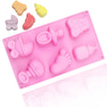 6-Cavity Eco-Friendly Silicone Pacifier Cartoon Mold for Chocolate Ice Cake & Soap (Opp Bag)