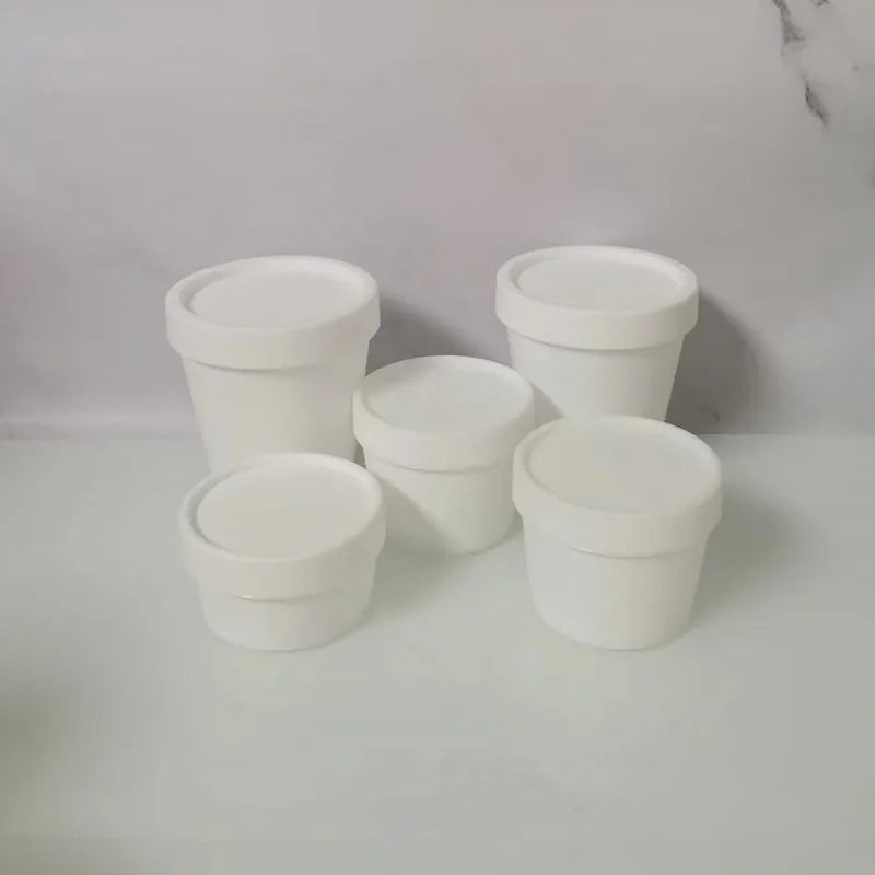 Plastic Thickening Box 30g 50g 100g150g White Green pink Macaron Color Mask Hair Mask Box Plastic Cup