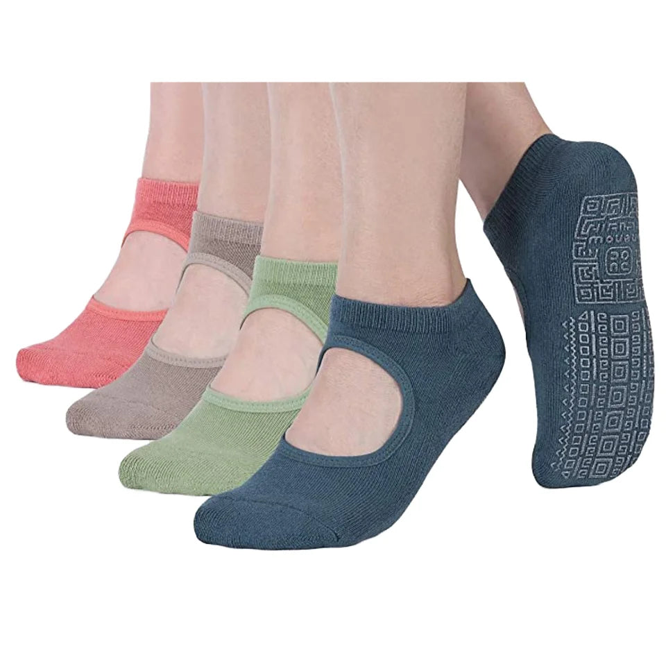 Women's Youth Thick Non-Slip Grip Spandex Socks Yoga Pilates Barre Fitness Customized Design High Crew Style Casual Daily