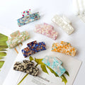 Wholesale Fashion Strong Hold Korean Colorful Glitter Marble Jaw Clips Large Cellulose Acetate Hair Claw Clip for Women