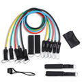 Portable Home Fitness 11pcs TPE Toning Tubes Set 150 Lbs Gym Equipment for Yoga Exercise Resistant Bands in Bag Packaging