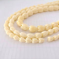 Vintage Hawaiian Lei Flower Bead Carved Ivory Resin Pikake Bead Strand