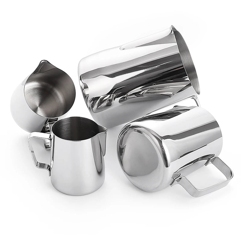 Barista New Latte Art Milk Frothing Jug 350ml 600ml Coffee Pull Flower Cup Stainless Steel Milk Pitcher