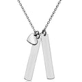 Personalized Valentines Women Jewelry Diy Engraved Blank Name Logo Gold Plated Heart Pendant Stainless Steel Custom Necklace