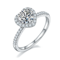 Fashion Jewelry 2022 Hola Moissanite 925 Sterling Silver Ring 1ct Vvs Heart Shape Engagement Moissanite Ring