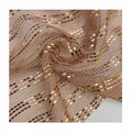 Eco-friendly Wholesale New Design Stretch Moonlight Lurex Trans Sequin Pleated Crinkle Fabric Crepe for Apparel Dress