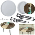 DM409 Large Size River Table Writing Board Tray Modes De Selicon Round Coffee Tea Desktop Silicone Mold