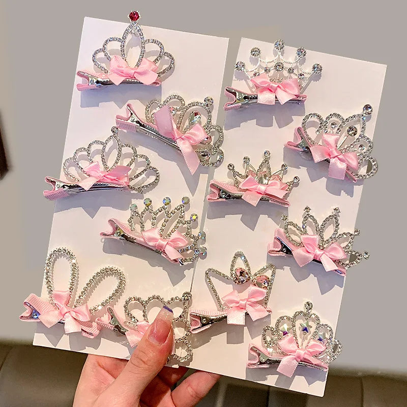 3D Crown Hairpin Children's Crown Head Wear Girl Baby Princess Hairpin