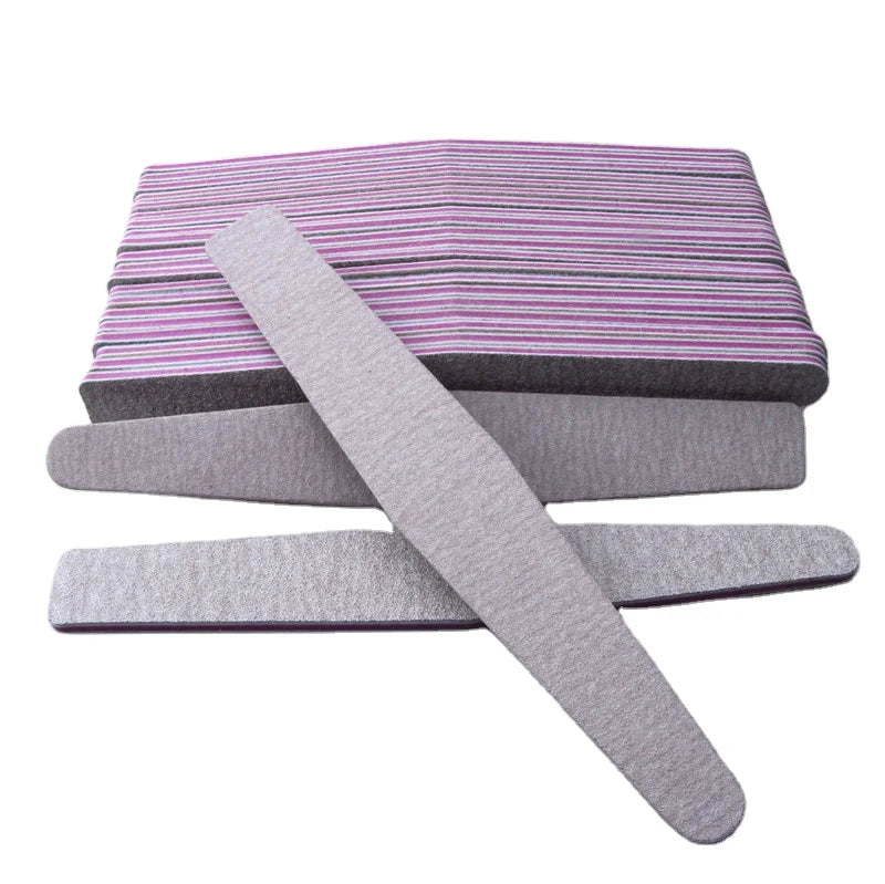 Professional Diamond Shape Abrasive zebra Gray 80/100/120/150/180/240/320 Grit Manicure Pedicure Tool Emery Board Nail File