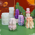 AK 3D Auspicious Flower Silicone Mold for Cakes Large Geometric Columnar Wave Spiral Soap Gypsum Resin Baking Mould Home Decor