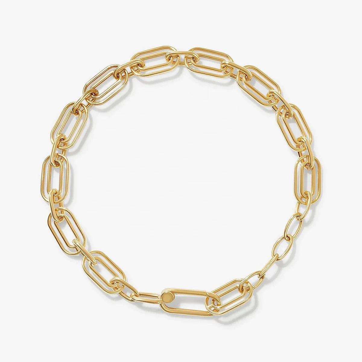 LOZRUNVE 925 Sterling Silver Minimalist Jewelry Fashion Unique Link Chain Bracelet