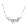925 Sterling Silver Necklace Female Korean Simple Sweet Daisy Flower Pendant Necklace
