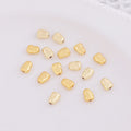 18K Gold Plated Brass Separator Beads Irregular Loose Beads for Jewelry Making No Tarnish Baroque Style Solid Beads
