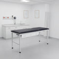 Hospital Manual Backrest Fixed Height Removable Round Legs Patient Examination Bed with 3 Drawers