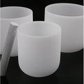 6-8 Inches Fashion Natural Crystal Frosted clear Singing Bowl Crown Crafts Set Sound Healing Quartz Instruments