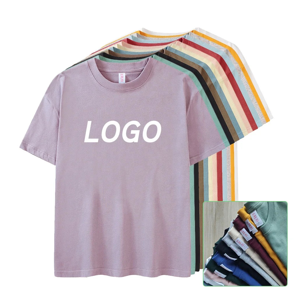 US SIZE China Manufacturer Fit Plain 280gsm 100% Cotton Custom Logo High Quality Oversized Blank Luxury t Shirt for Men