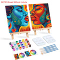 2pcs Framed Paint and Sip Kit Pre Drawn for Painting for Adults Stretched Canvases Painting Paint Party Kits