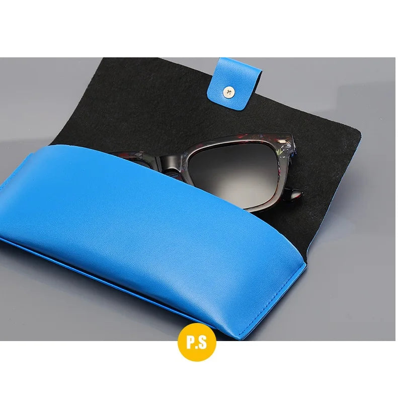 Custom PU Leather Sunglasses Case with Shades Eyeglass Case with Custom Logo Packaging Box for Eyeglasses Cases & Bags