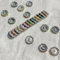 100pcs 12mm Glitter Wave Diamond Crystal Beads Rhinestone Bulk Beadable Spacer Beads for Pens