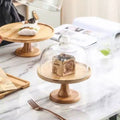 Multi-Layer Round Wooden Disposable Cake Stand Tray Oven Safe for Food Display and Ornaments