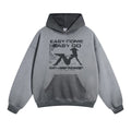 Unisex Vintage Drop Shoulder Sun Fad Pullover Sweatshirt Custom Men Screen Print Graphic Heavyweight Acid Wash Distressed Hoodie