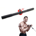 Gym Rotating Straight Bar Rowing Handle for Pulley Cable Machine Attachments Triceps Back Workout Training Fitness Accessories