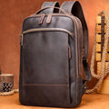 MARRANT Crazy Horse Genuine Leather Waterproof Travel Backpack 14 Inch Laptop Backpack Leather Men Backpack