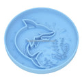2024 New Design Round Shark Dog Bowl Silicone Slow Feeder Custom Unique Cute Cat Dog Food Feeding Slow Pet Bowl