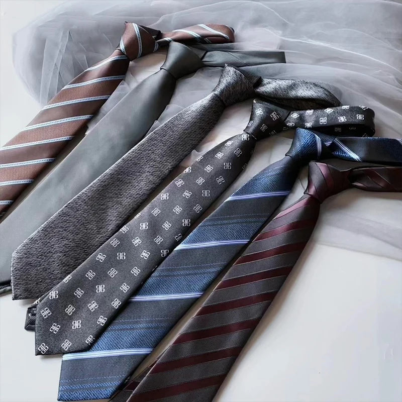 High Quality Business Striped Necktie 8CM Men's Professional Tie Accessories for Banquets