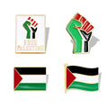 Pin Brooch Palestine Fist Pin Manufacturer Metal Gold Love Europe Promotion Plated Folk Art Uv Printing Custom Enamel Pin CN;GUA
