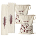 Custom Logo & Size Eco Friendly Food Storage Pouches Drawstring Organic Cotton Muslin Bread Bags