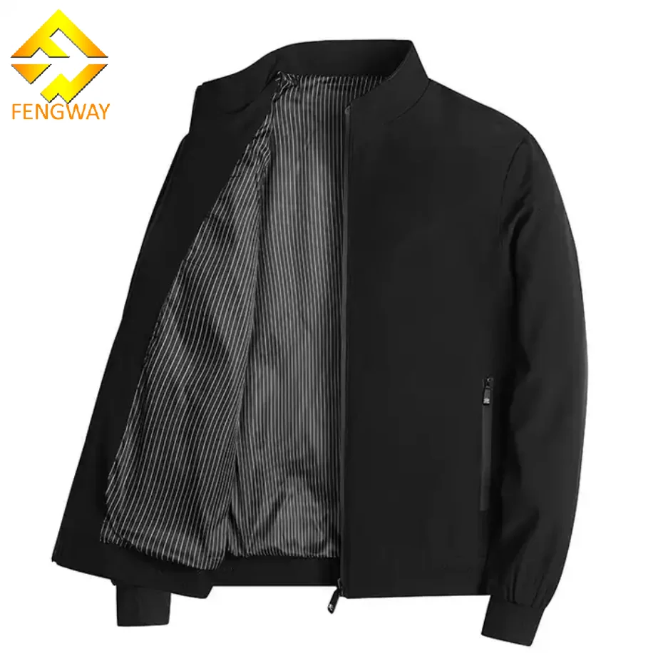 Fengway Men's Coat Men's Spring and Autumn New Casual Baseball Suit Customize Your Own logo Workwear Middle Aged Mature Jacket