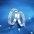 Anillos De Pareja Platinum Plated Shiny Starry Couple Ring for Men Women Romantic Wedding Adjustable Open Zircon Shiny Ring