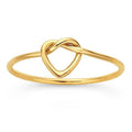 Real 14k Gold Filled Heart Love Knot Ring Minimalist Knuckle Ring Jewelry for Women