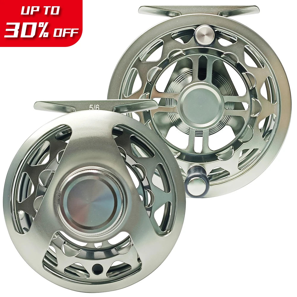 Newbility 3/4 5/6 All Sealed Drag Gear Bearing System Full Metal Aluminum Alloy CNC Machined Cut Trout Fishing Fly Reel