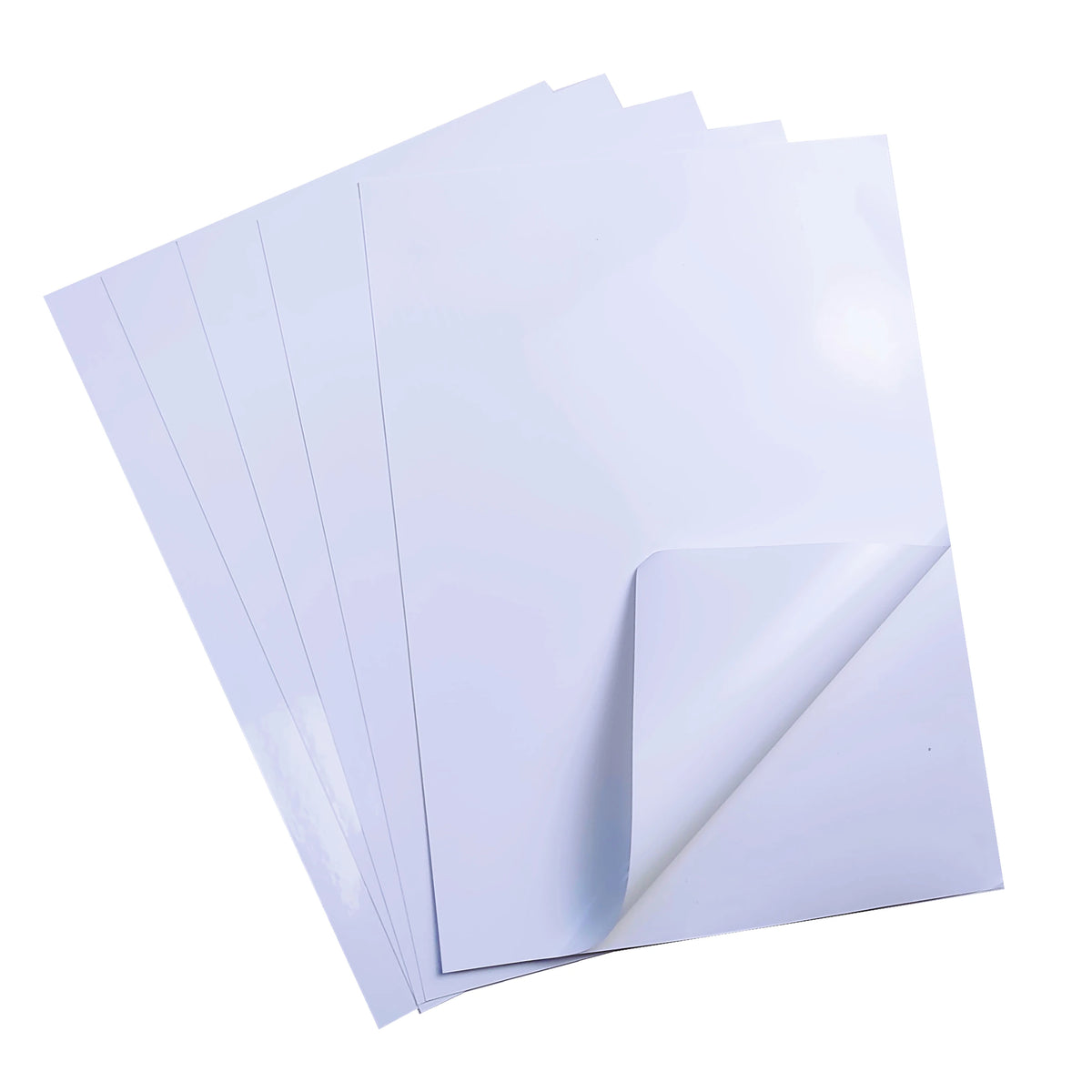 Normal Pigment Ink High Resolution Glossy Inkjet Vinyl A4 Waterproof White Label Adhesive PP Oil-glue Glossy Vinyl Sticker Paper