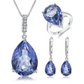 H012 Abiding Fine Jewelry Plating Long Lasting Custom Iolite Blue Mystic Quartz Gemstone Women Jewelry Sets