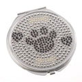 Hand Travel Pocket Beauty Mirrors Purse Folding Makeup 2x Magnifying Pocket Mirror With crystal  dog paw pattern