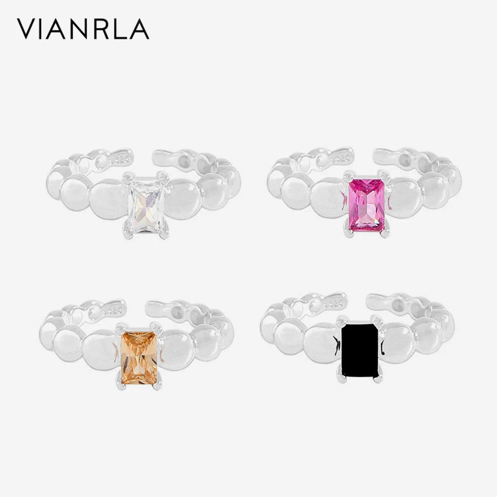VIANRLA 925 Sterling Silver Zircon Jewelry 18K Gold Ring Splicing Shaped Ring Walls Support Drop Shipping Daily Jewelry