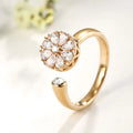 Alloy Adjustable Ring 18k Gold Plated Jewelry Women