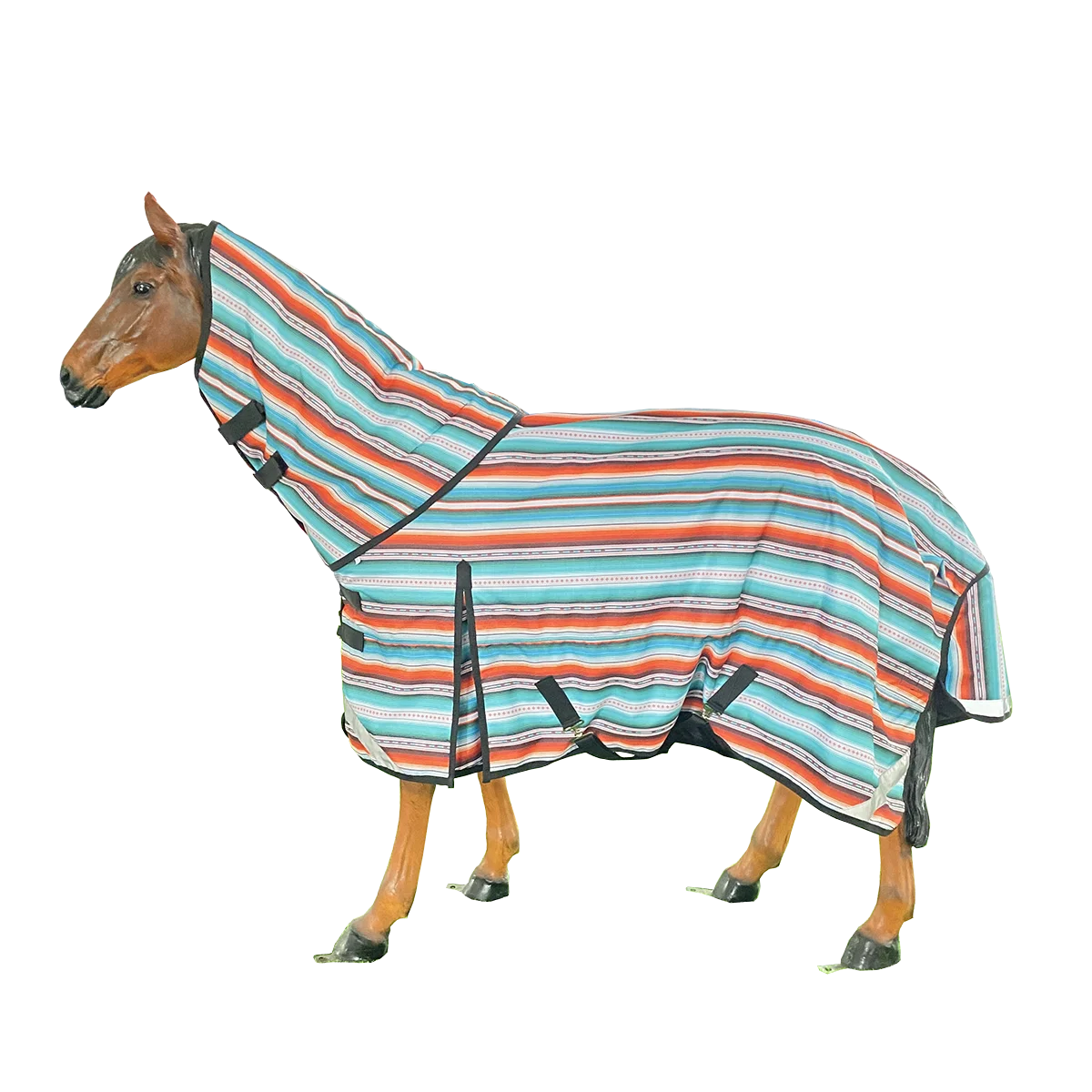 Newest RTS Ripstop 1200d Drill Polyester Fabric Equine Clothing in Poly Winter Horse Cotton Rug with Combo Neck