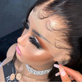 Wholesale 100% Raw Indian Cuticle Aligned Hair 130% Pre Pluck 13x4 Transparent Frontal Swiss Lace Front Wig for Black Women
