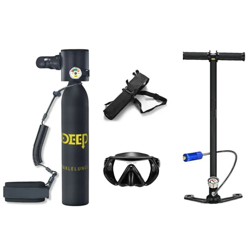 DIDEEP Snorkeling 5-10 Mins Scuba Diving Air Tank With Mask Equipment