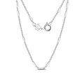 RINNTIN SC28 Fashion Jewelry in Bulk Italian 925 Sterling Silver Bar Cable Chain Necklace for Women Men