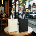 Reusable Shopping Bag with logo Reinforced Handle Grocery Shopping Bags Large Capacity Customize Canvas Cotton Tote Gift Bag