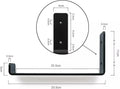 225 X 110 mm Industrial Steel Black Wall Brackets Heavy Duty 5mm Thick Powder Coated Single-Side Metal Shelf Bracket